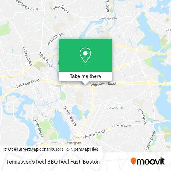 Tennessee's Real BBQ Real Fast map