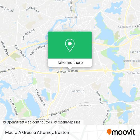 Maura A Greene Attorney map