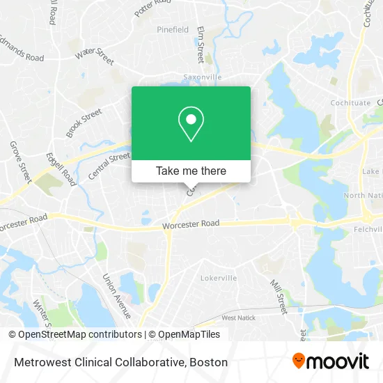 Metrowest Clinical Collaborative map