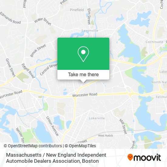 Mapa de Massachusetts / New England Independent Automobile Dealers Association