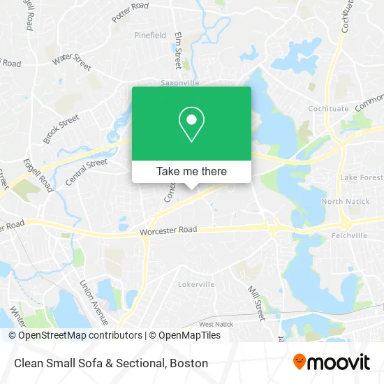Clean Small Sofa & Sectional map
