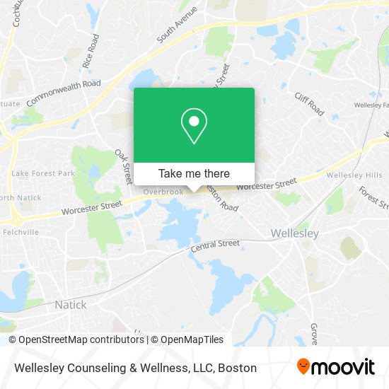 Mapa de Wellesley Counseling & Wellness, LLC