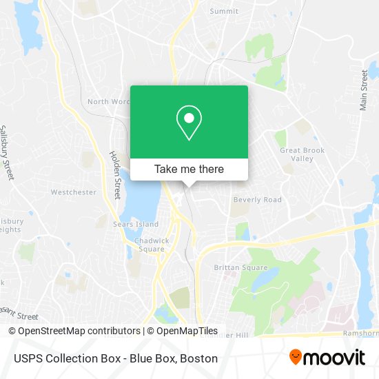 USPS Collection Box - Blue Box map