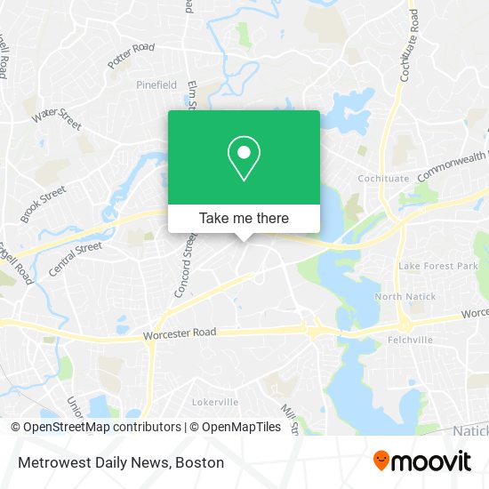 Mapa de Metrowest Daily News