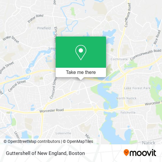 Guttershell of New England map