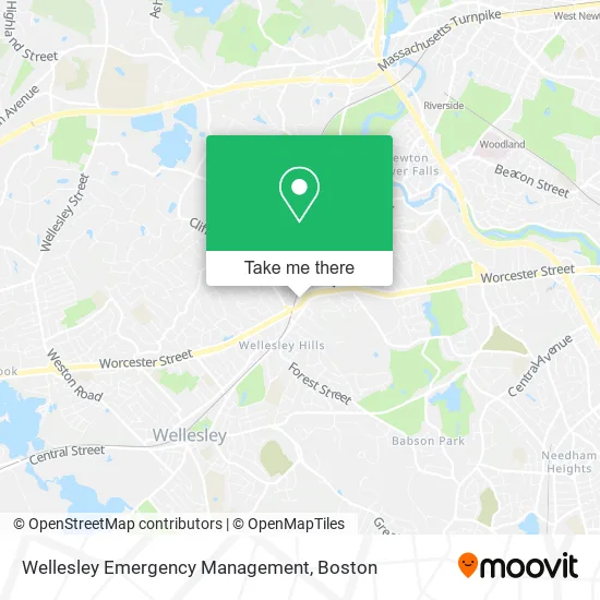 Wellesley Emergency Management map