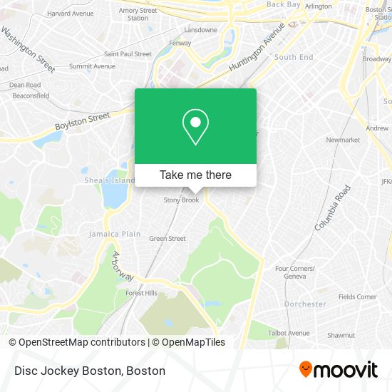 Disc Jockey Boston map