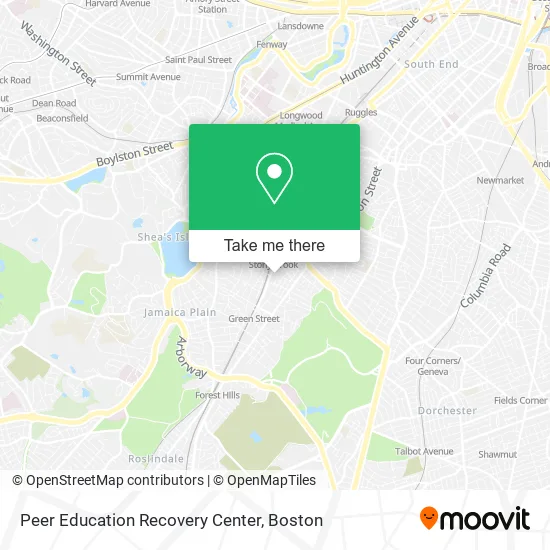 Peer Education Recovery Center map