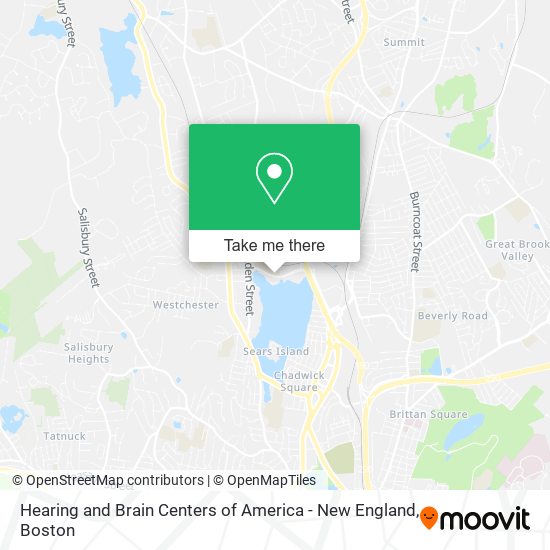 Mapa de Hearing and Brain Centers of America - New England