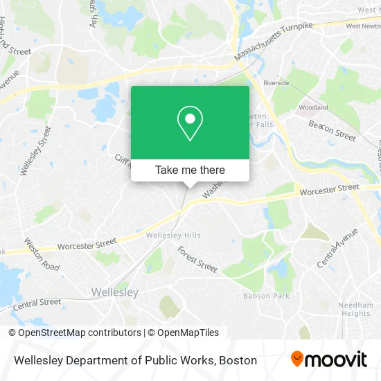 Wellesley Department of Public Works map