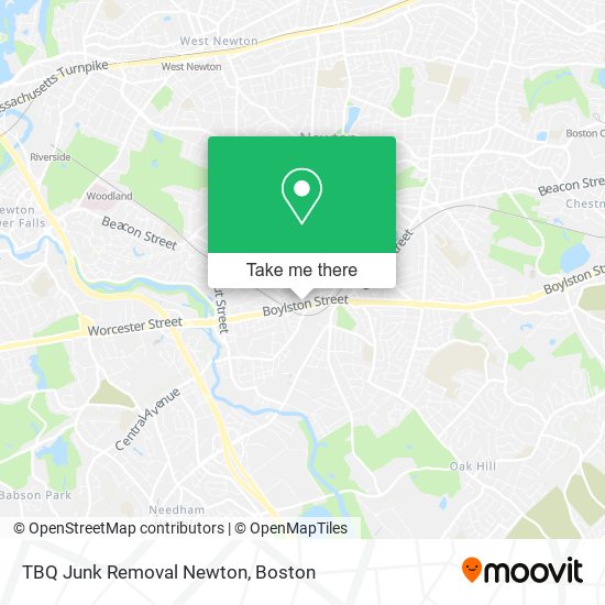 Mapa de TBQ Junk Removal Newton