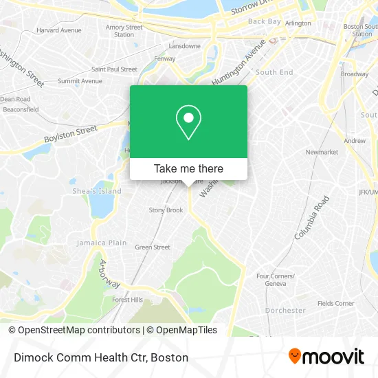 Dimock Comm Health Ctr map
