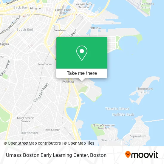 Umass Boston Early Learning Center map