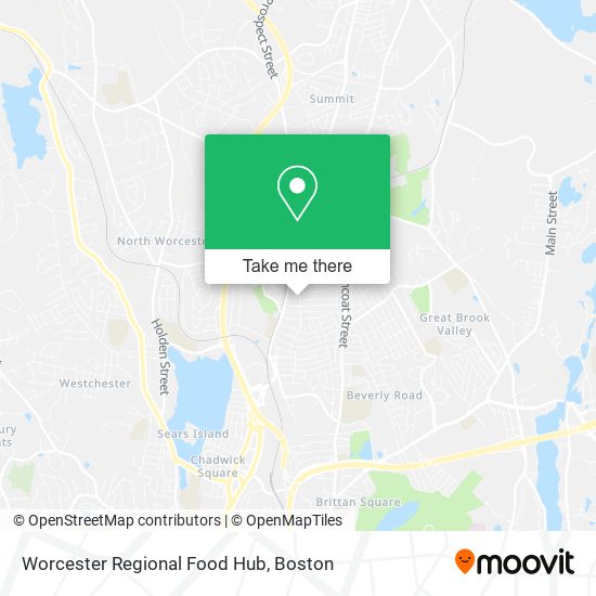 Mapa de Worcester Regional Food Hub