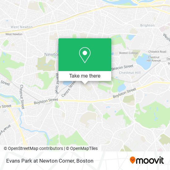 Mapa de Evans Park at Newton Corner