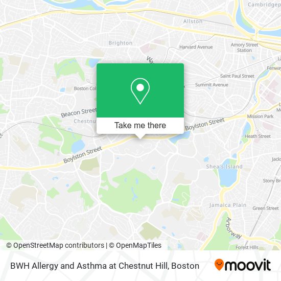 BWH Allergy and Asthma at Chestnut Hill map