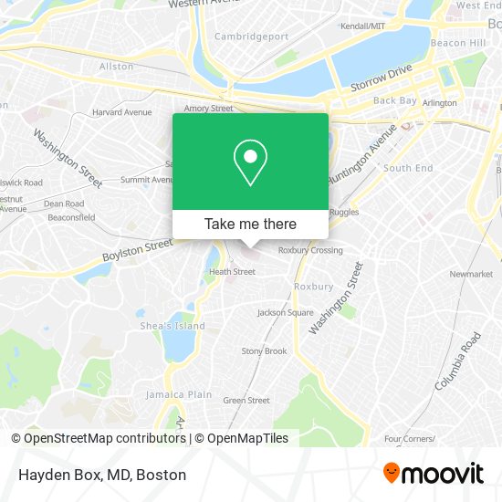 Hayden Box, MD map
