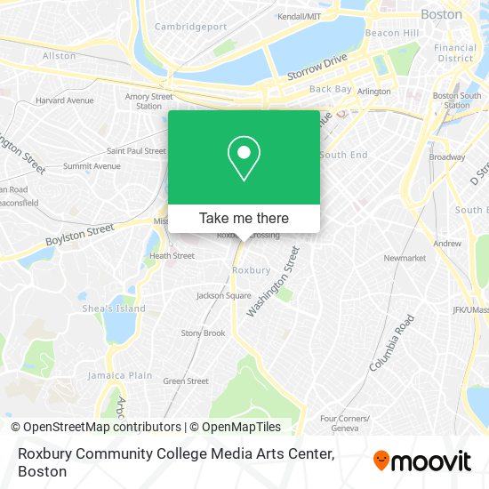 Mapa de Roxbury Community College Media Arts Center