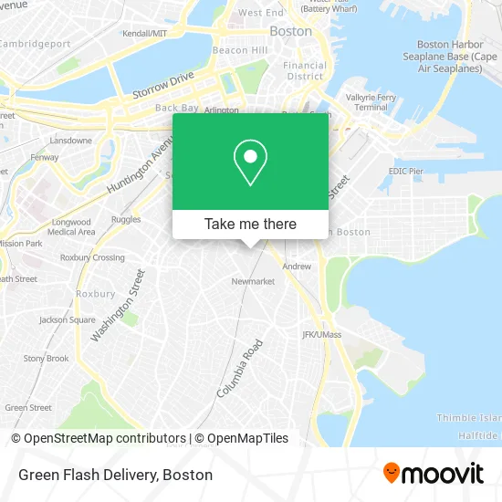 Green Flash Delivery map