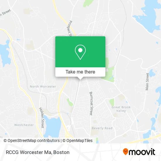 RCCG Worcester Ma map