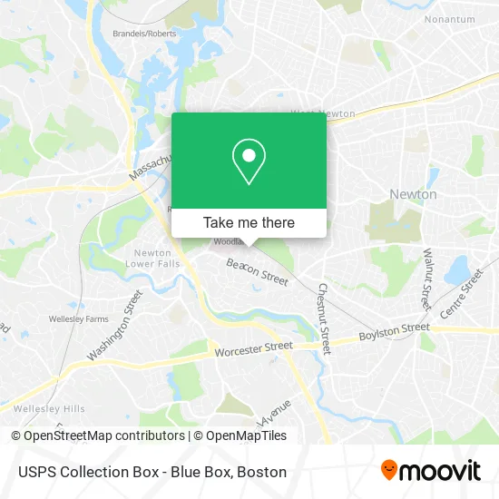 USPS Collection Box - Blue Box map