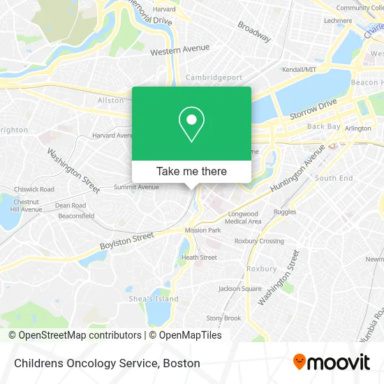 Childrens Oncology Service map