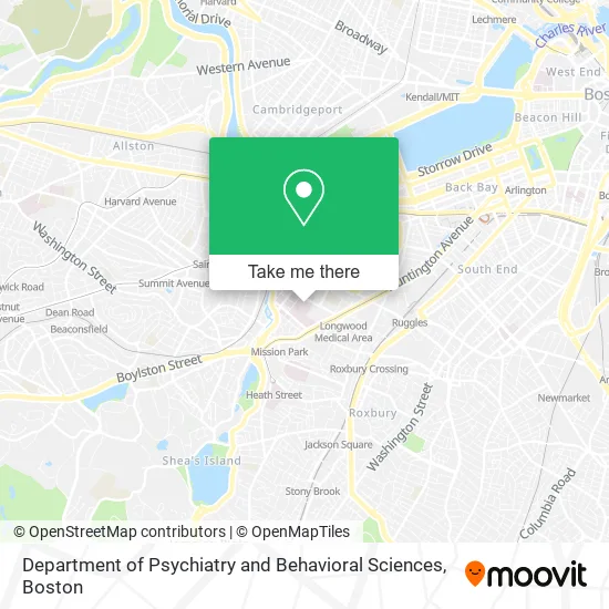 Department of Psychiatry and Behavioral Sciences map
