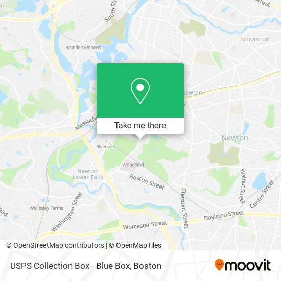 USPS Collection Box - Blue Box map