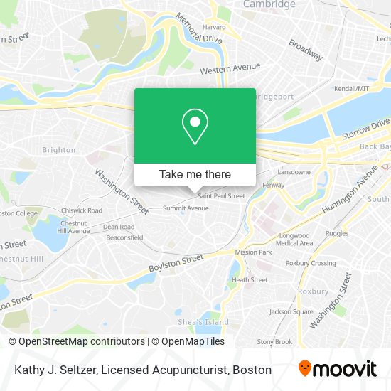 Kathy J. Seltzer, Licensed Acupuncturist map