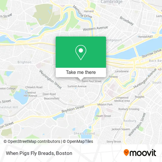 When Pigs Fly Breads map