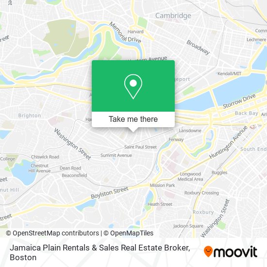 Mapa de Jamaica Plain Rentals & Sales Real Estate Broker