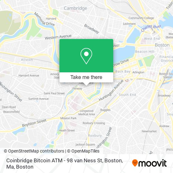 Coinbridge Bitcoin ATM - 98 van Ness St, Boston, Ma map