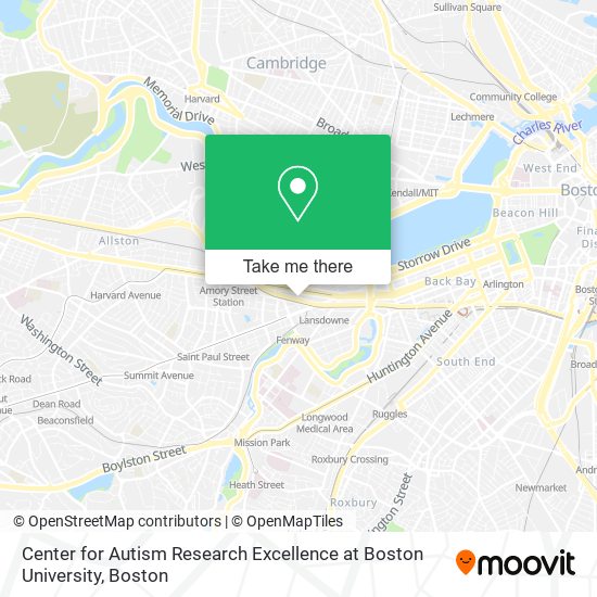 Center for Autism Research Excellence at Boston University map