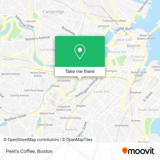 Peet's Coffee map