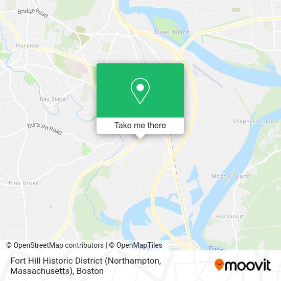 Fort Hill Historic District (Northampton, Massachusetts) map