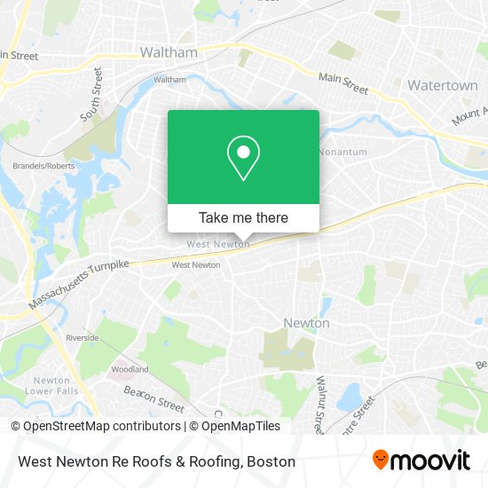 West Newton Re Roofs & Roofing map