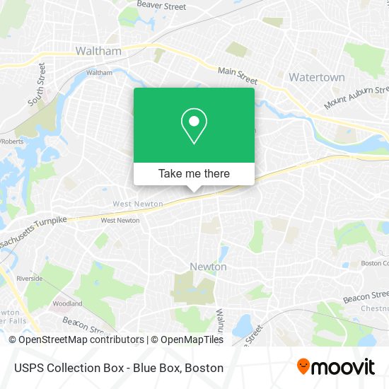 Mapa de USPS Collection Box - Blue Box