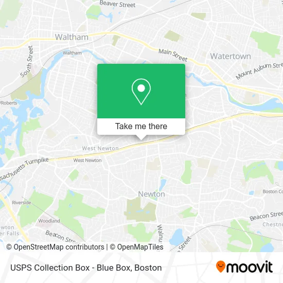 USPS Collection Box - Blue Box map