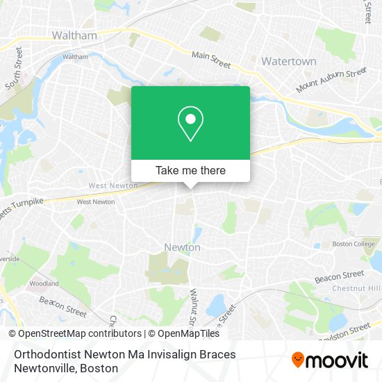 Mapa de Orthodontist Newton Ma Invisalign Braces Newtonville