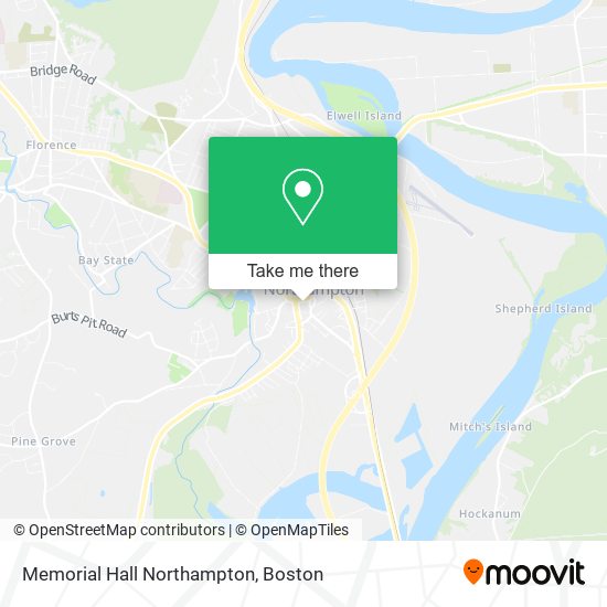 Memorial Hall Northampton map