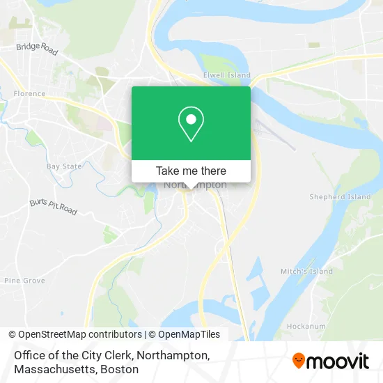 Office of the City Clerk, Northampton, Massachusetts map