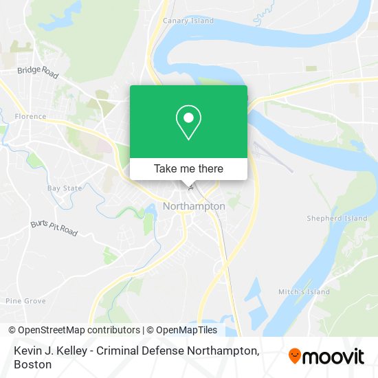 Mapa de Kevin J. Kelley - Criminal Defense Northampton