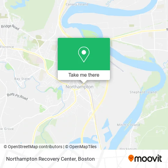 Northampton Recovery Center map