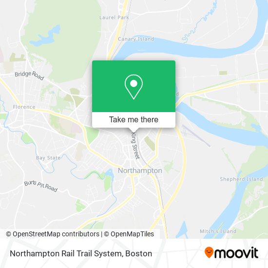 Mapa de Northampton Rail Trail System