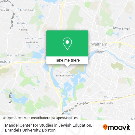 Mapa de Mandel Center for Studies in Jewish Education, Brandeis University