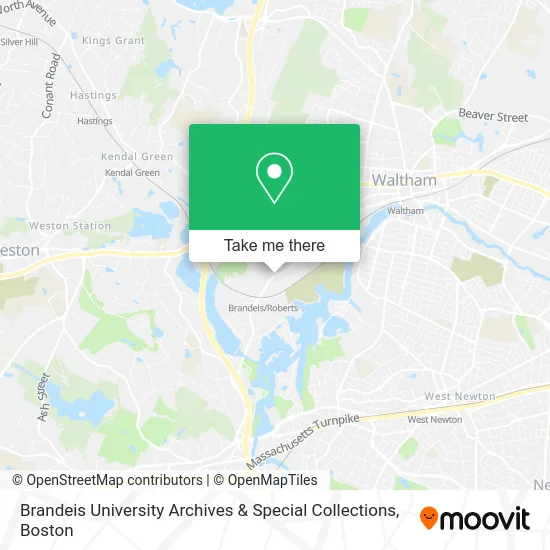 Brandeis University Archives & Special Collections map