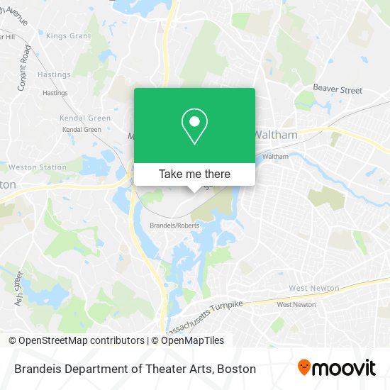 Mapa de Brandeis Department of Theater Arts