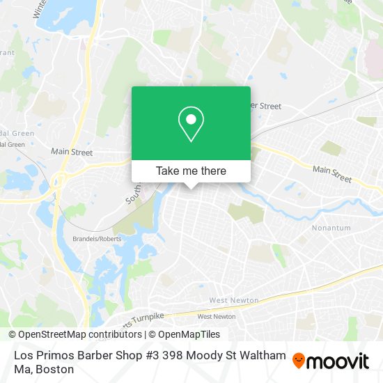 Mapa de Los Primos Barber Shop #3 398 Moody St Waltham Ma