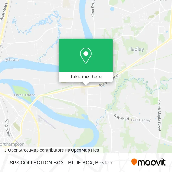 USPS COLLECTION BOX - BLUE BOX map