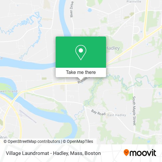 Village Laundromat - Hadley, Mass map